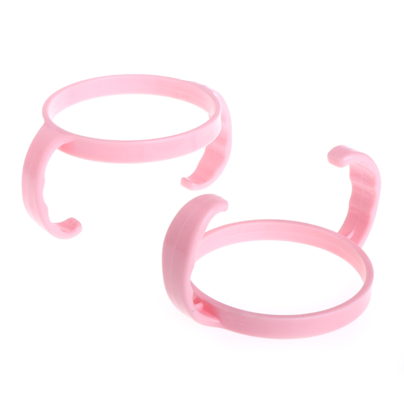 2 stk baby fôringsflaske trener lett grep plast håndtak holder til comotomo: Rosa