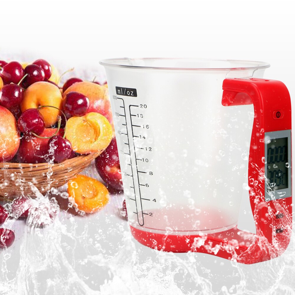 Electronic Measuring Cup Kitchen Scales Digital Beaker Host Weigh Temperature Measurement Cups LCD Display Measuring CupTool