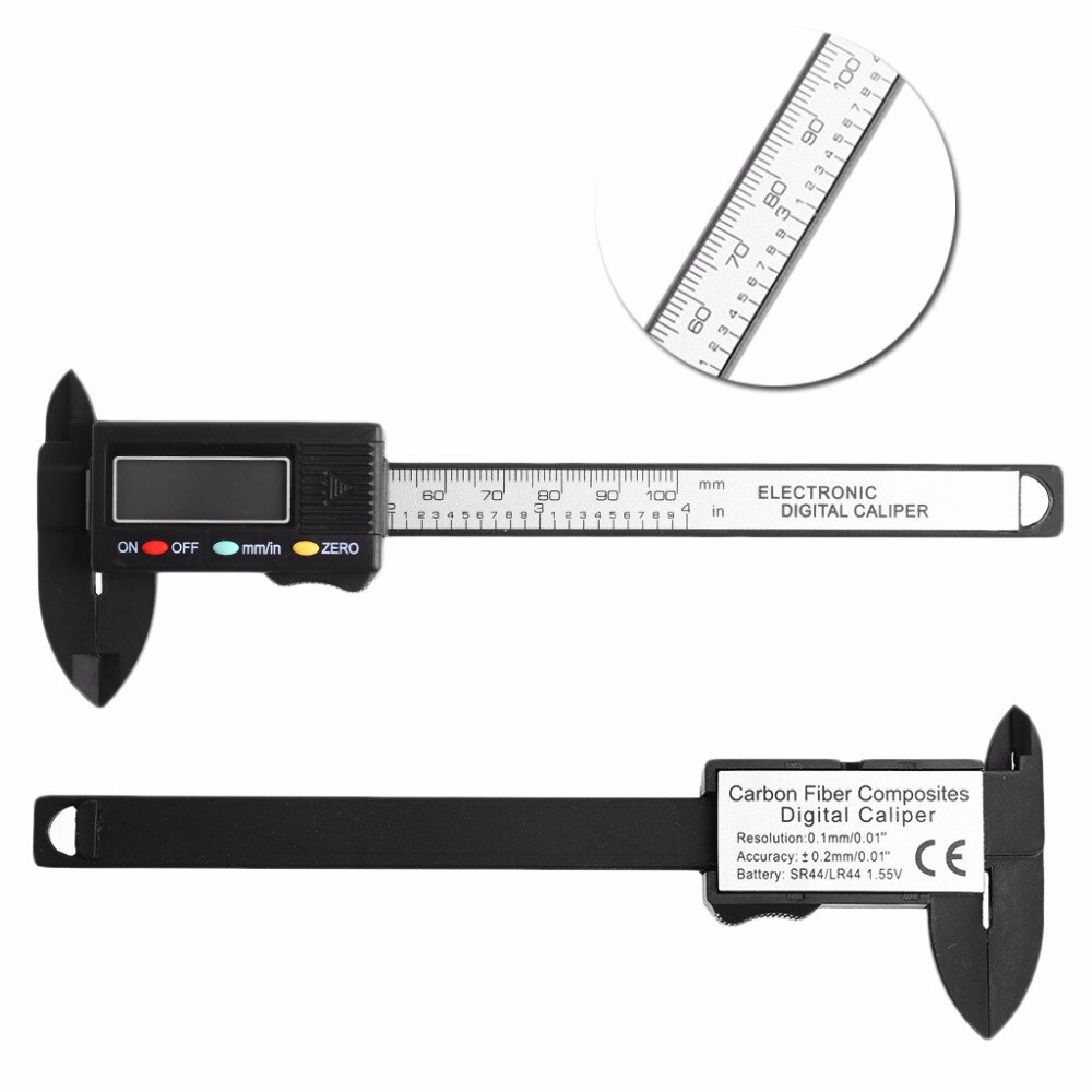 LCD Eletrônica Digital Vernier Caliper Medidor 100mm 4 polegada Medida Micrômetro Novo