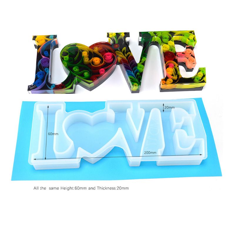 A-Z Letters & Heart 27 Molds Kit Large English Letter Handmade Silicone Resin Casting Word Sign Molds