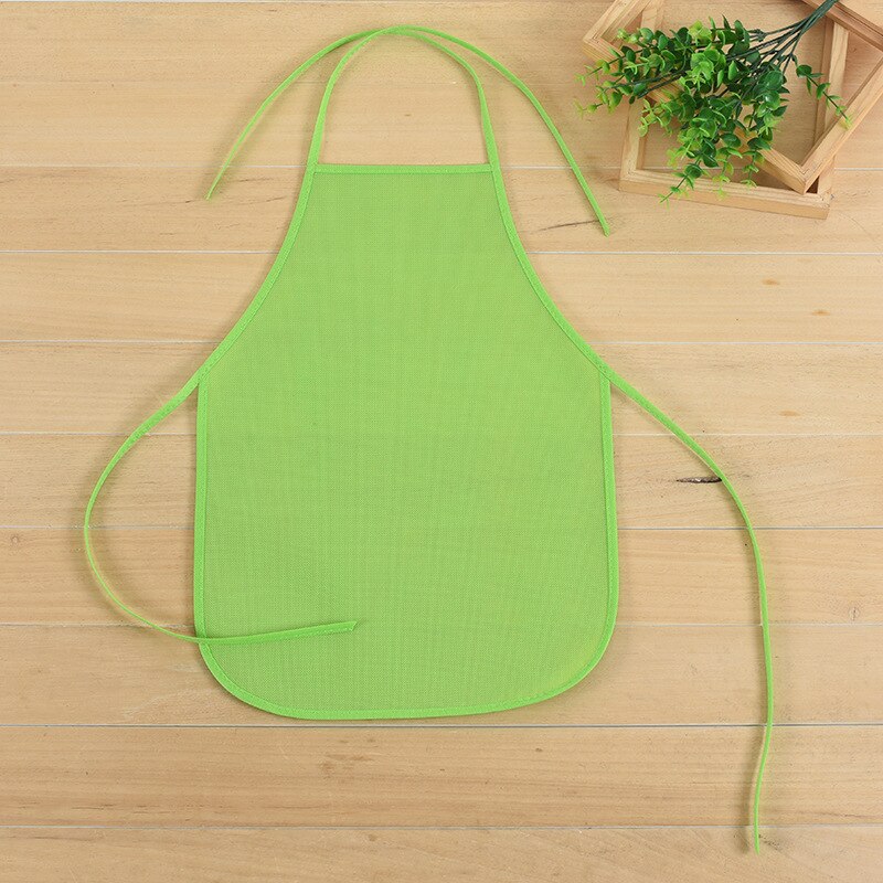 Colored Kids Aprons Non-Woven Fabric Cooking Kitchen Clean Warterproof Aprons For Kids Activities Art Painting Class Craft