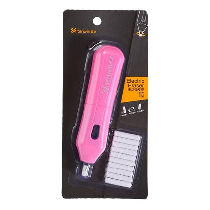 Arte esboço borracha borracha elétrica lápis eletrônico borrachas para pintura desenho crianças presente artigos de papelaria escritório escola suprimentos: Pink 8301
