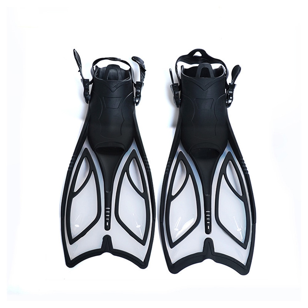 High Elastic TPU Flexible Drag Fins Reduction Diving Swimming Fins Flippers Adjustable Equipment Kit: Black