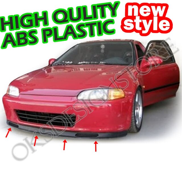 For HONDA Civic EG - Si - Style Front Bumper Diffuser Euro Spoiler Lip Universal