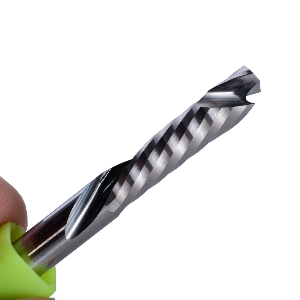 1 pièces 3.175/4/6/8mm AAA haut et bas coupe simple cannelure spirale carbure fraise outils pour Compression bois fraise fraise