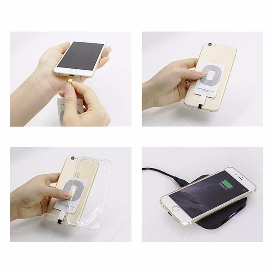 Kephe Universele Qi Draadloze Oplader Ontvanger Adapter Receptor Ontvanger Coil Telefoon Micro Mobiele Telefoon Oplader Voor Android Iphone