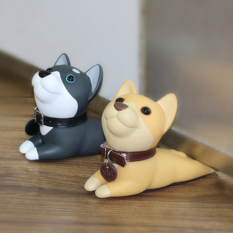 Cute Door Stops Cartoon Animal Door Stopper Silicone Shockproof Door Stops Home Improvement Children Finger Protect
