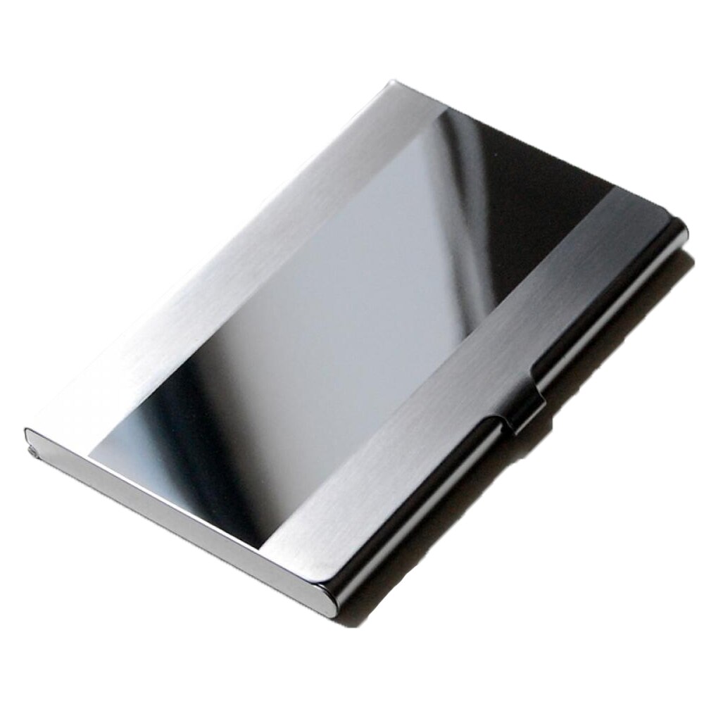 porte-carte d'affaires en acier inoxydable hommes argent Aluminium Portable étui pour cartes de crédit boîte de carte bancaire unisexe porte-carte d'identité porte-carte