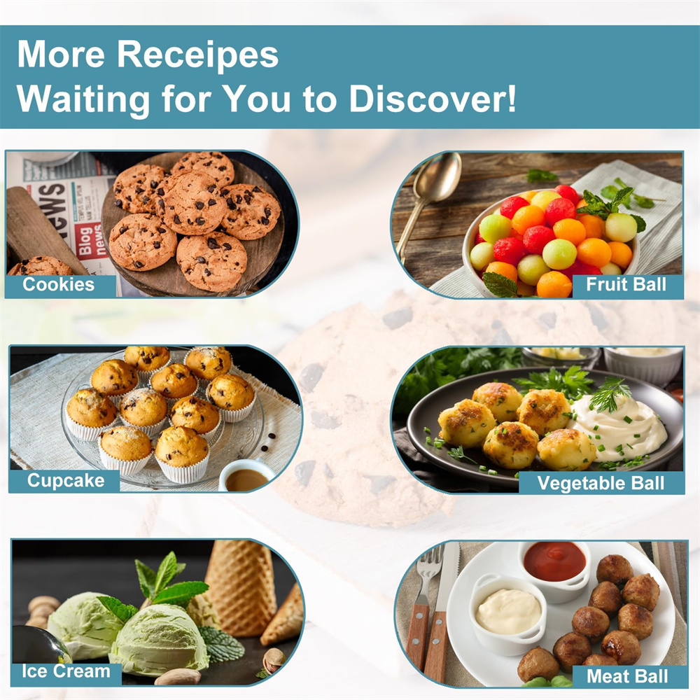 Cuchara de helado de acero inoxidable para hornear galletas, liberación de gatillo, cuchara para masa de galletas, herramienta de cocina antideslizante con resorte