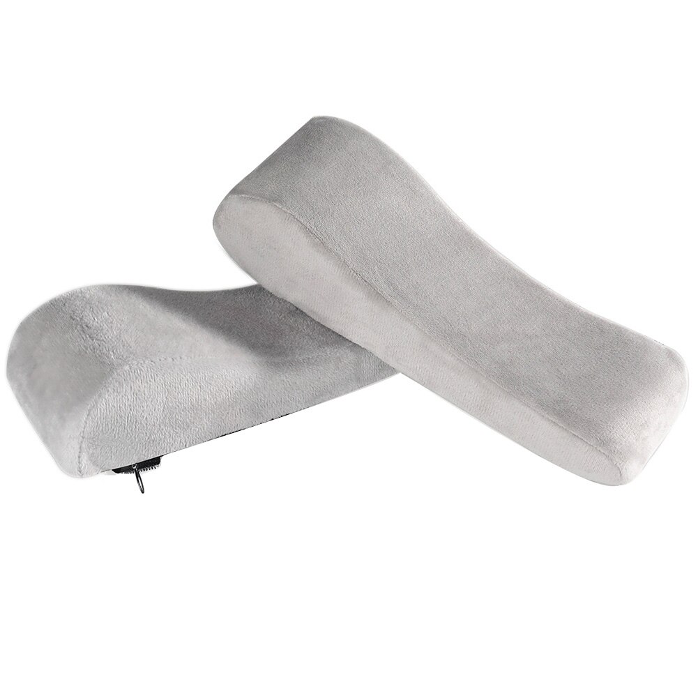 2 st anti-halk kontorsunderarmar armbågskuddar elastiskt band stol armstödsdyna avlastning tryck minnesskum hem ergonomisk universal: Grå