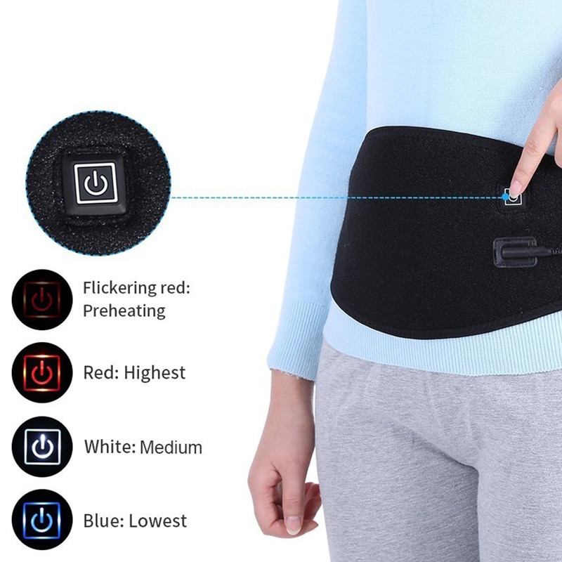 Waist Heating Pad Electric Belt for Lower Back Pain, Cold Therapy Heated Waist Belt for Lumbar Spine Arthritis, Strains