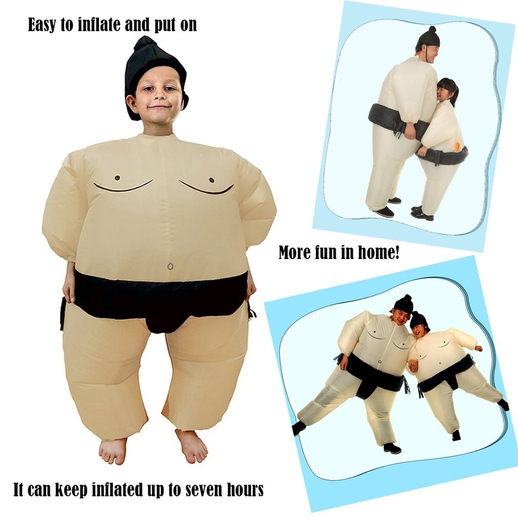 Opblaasbaar sumo kostuum worstelaar halloween kostuum voor volwassenen/kinderen dikke man sumo feest cosplay opblaasbaar kostuum opblaasbaar
