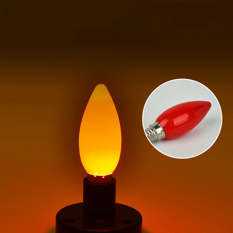 1PC LED Altar Bulb E12/E14 Red Candle Buddha Lamp ... β Grandado