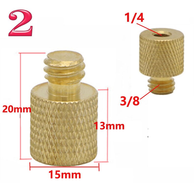 1/4" to 3/8" Male to Female Thread Screw Mount Adapter Tripod Plate Screw mount for Camera Flash Tripod Light Stand: 2