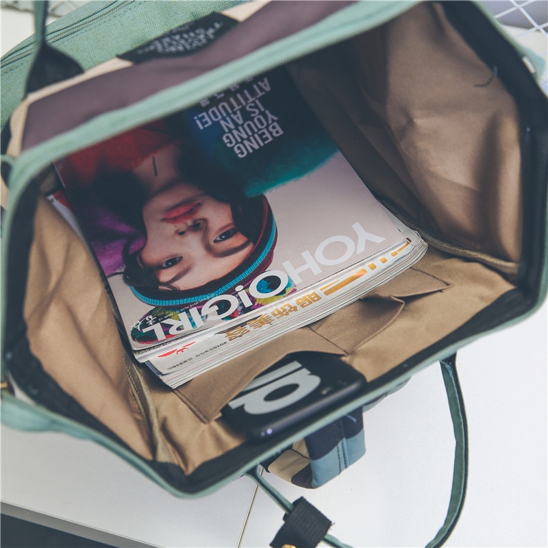 Gestreepte Stijl Rugzak Canvas Vrouwen Rugzak Hoge Capaciteit Tiener Meisje School Rugzak Rugzak Rugzak Vrouwelijke Mochilas