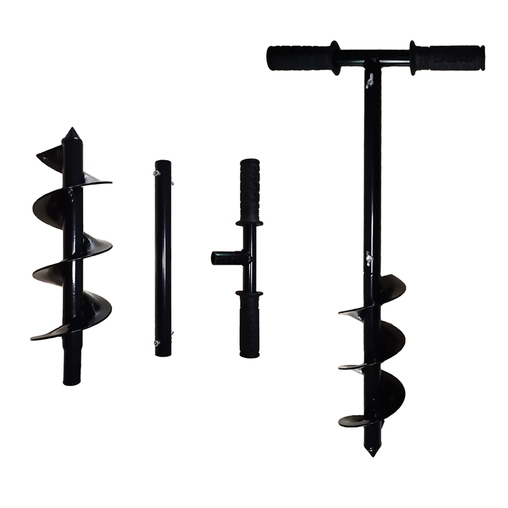 Spiral Drill Bit Garden Planter Bedding Hole Digger Loose Soil With Handle Cultivator Ground Yard Flower Manual Auger Trees