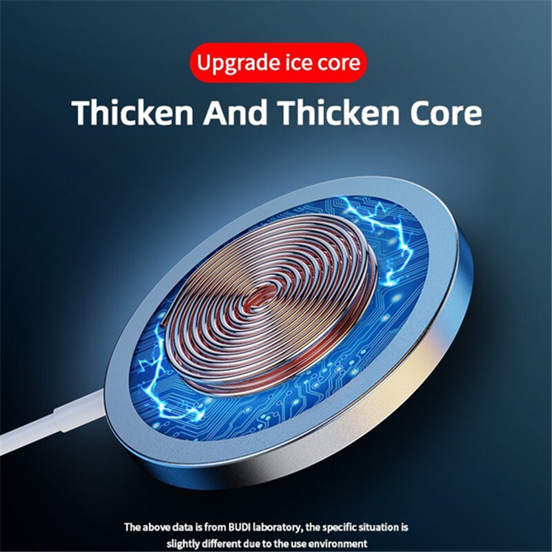 15W Magnetic Wireless Car Charger - Type C - For Magsafe iPhone 12 Series - Fast Charging Pad - With LED Light & USB Cable