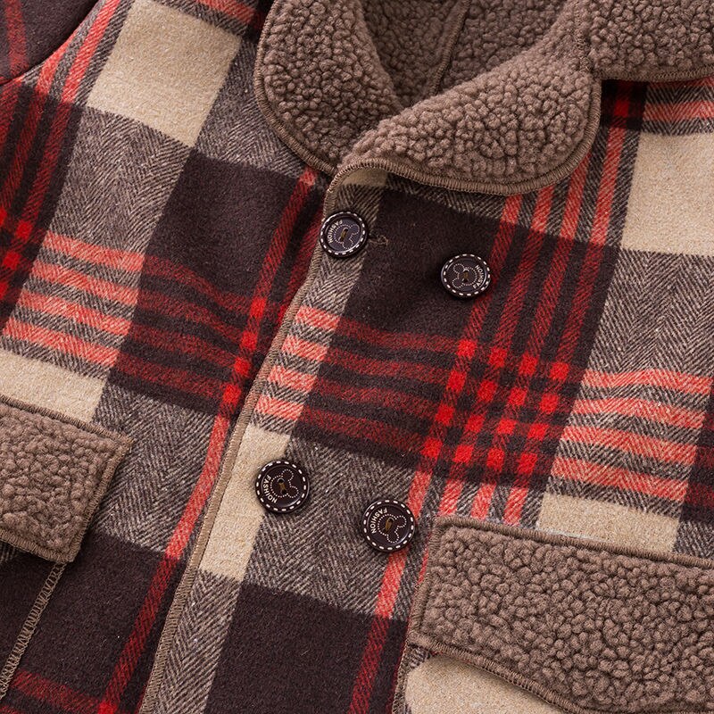 Płaszcz zimowy dla chłopców gruba wełniana kurtka długa dla dzieci ciepły flanela odzież wierzchnia jesień anglia nastoletni chłopiec dzieci ubrania 3-12Y