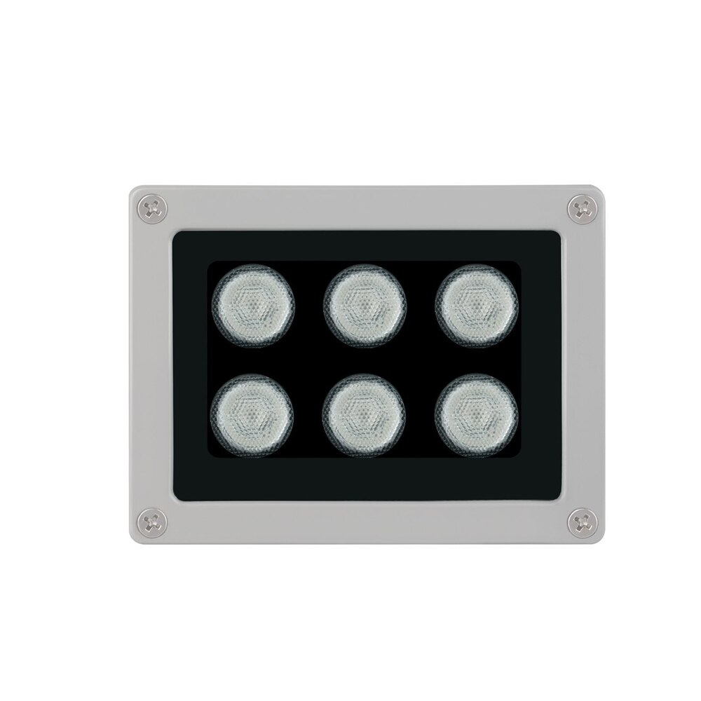 Luz infrarroja con 6 luces LED de visión nocturna, 50M, 850nm, lámpara iluminadora de aluminio para cámara de seguridad IP CCTV con potencia de 12V 2a