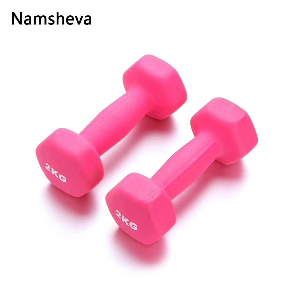 Namsheva mat haltères haltères haltère 2x0.5kg violet + 2x2kg Rose rouge