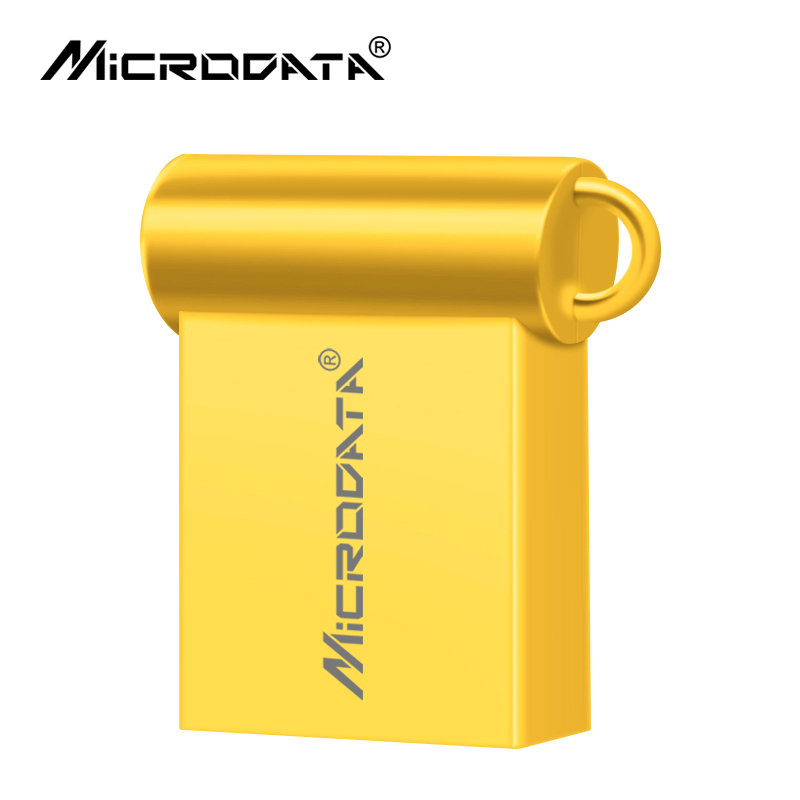 Super mini kleine Metalen usb flash drive Real 64gb 16gb 32gb pen drive Metalen 4gb 8gb usb flash memory stick usb stick pen drive: 64GB / Goud