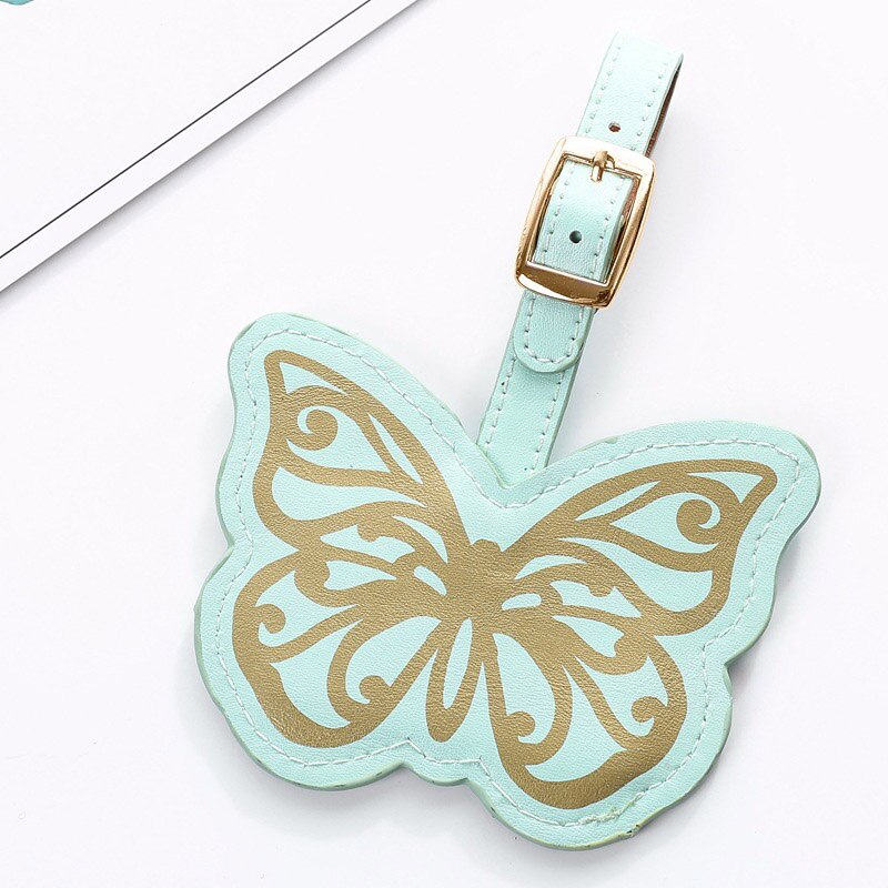 Travel Accessories stamping Luggage Tag Women Portable PU Leather Label Suitcase ID Address Holder Baggage Boarding: 7