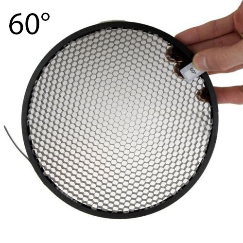 Pro 10 20 30 40 50 60 Degree Honeycomb Grid Kit for Profoto Zoom Standard Reflector 2 II: 60 Degree Olny