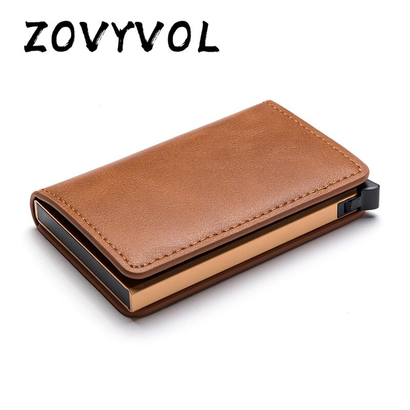 Zovyvol Aankomst Kaart Doos Protector Veiligheid Portemonnee Mannen En Vrouwen Kleurrijke Pu Mode Aluminium Doos Rfid Case Houder