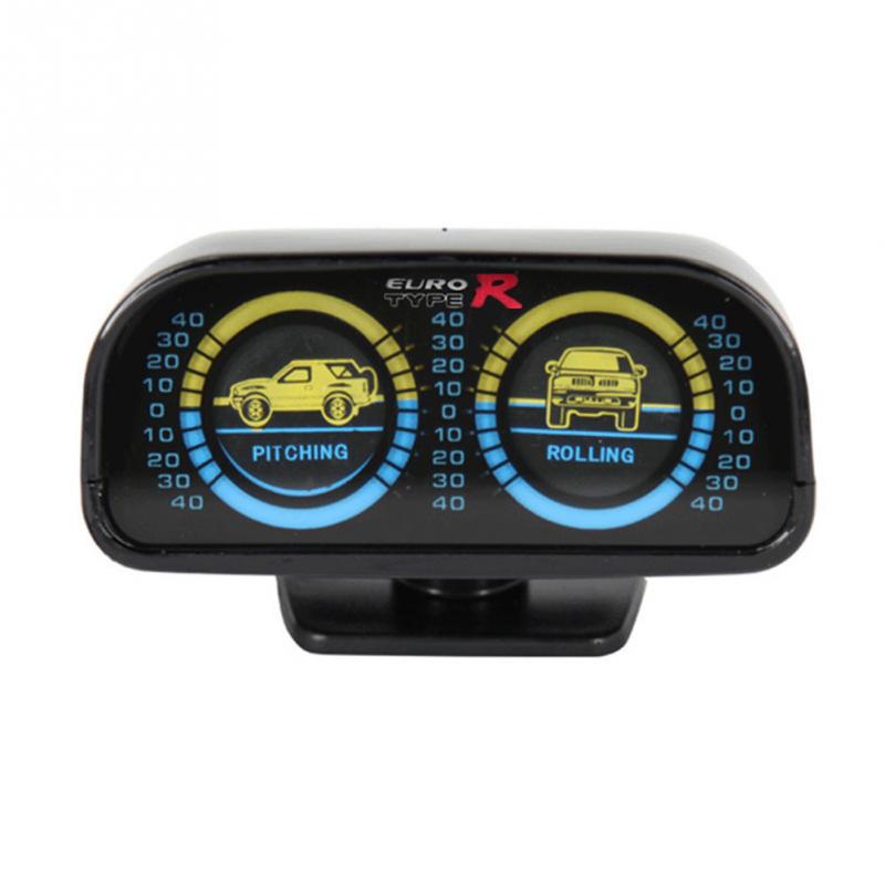 Slope Car Inclinometer Rotated Two Barreled Practical Balance Accessories Off Road Pitching Shockproof Measure Tool Backlight