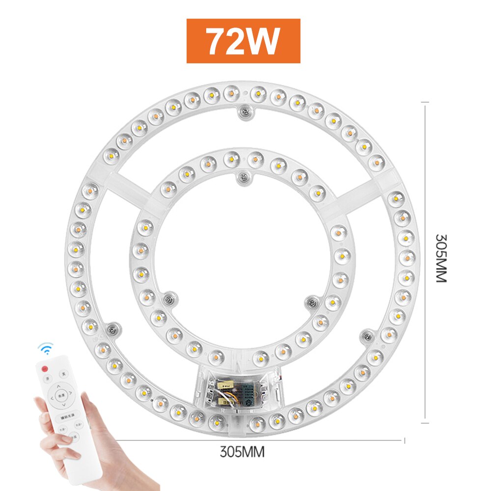 Panel oświetleniowy Led sufitowy Panel Led możliwość przyciemniania z pilotem 12W 24W 36W 48W 60W 72W 80W Led Panel okrągły płyta modułu: 72W Dimmable / Tri-tone Light