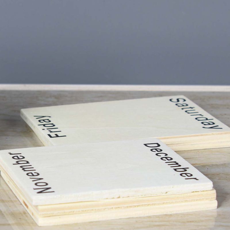 Vintage Vintage Wooden Perpetual Calendar Eternal Block Planner Photography Props Month Week Date Display Home Office Desktop