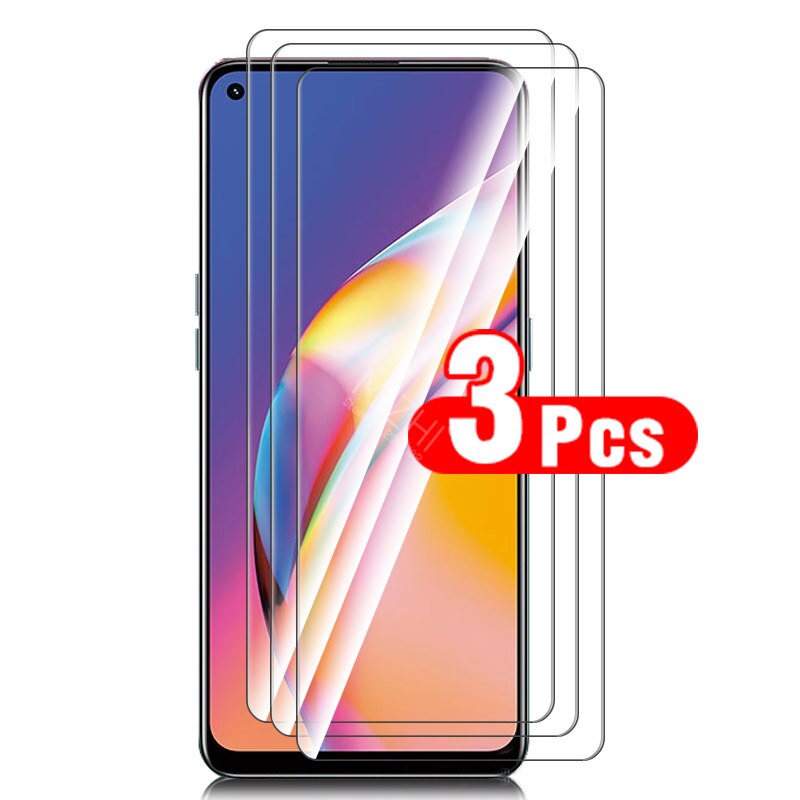 for oppo reno5 lite case 3pcs tempered glass for oppo reno 5 lite 5lite protective glass phone cover appo reno5lite safty glass