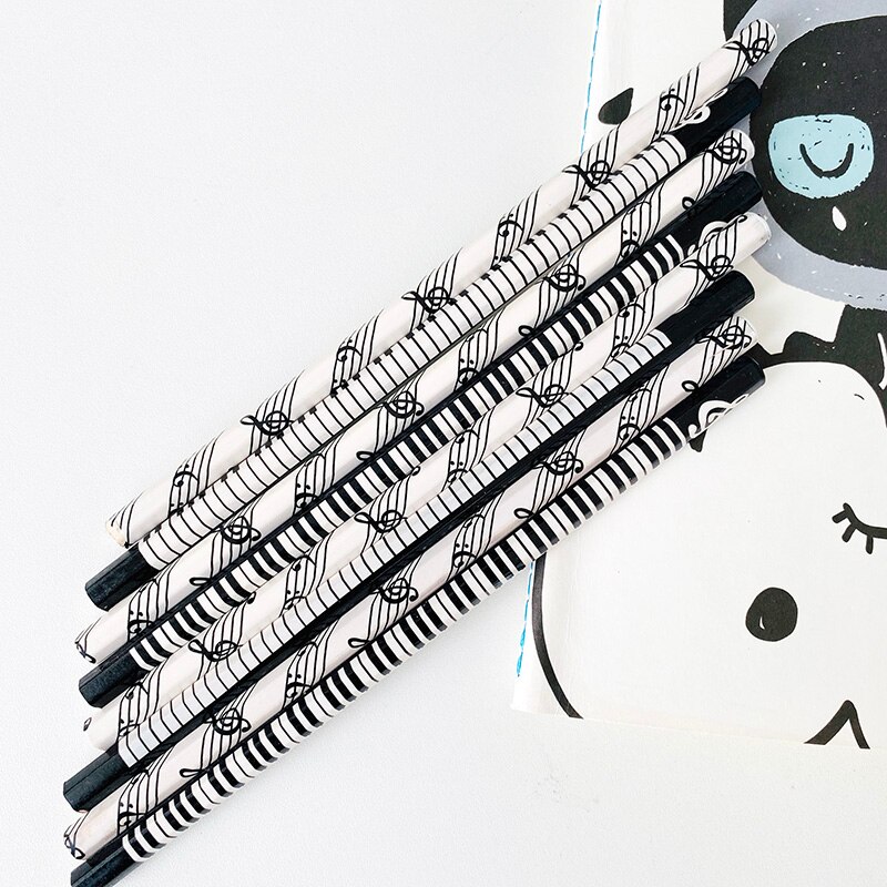 4 sztuk/partia klasyczna klawiatura pianina symbole muzyczne HB standardowe drewniane ołówek szkolne materiały papiernicze pisanie narzędzie szkolne materiały biurowe