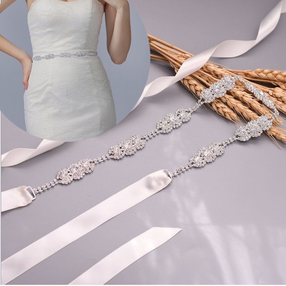 TOPQUEEN Wedding Sash Thin Bridal Belt Waist Belt Sash Party Belt Fast Deliveryl Female Belt Bridesmaid Dress Belts S215