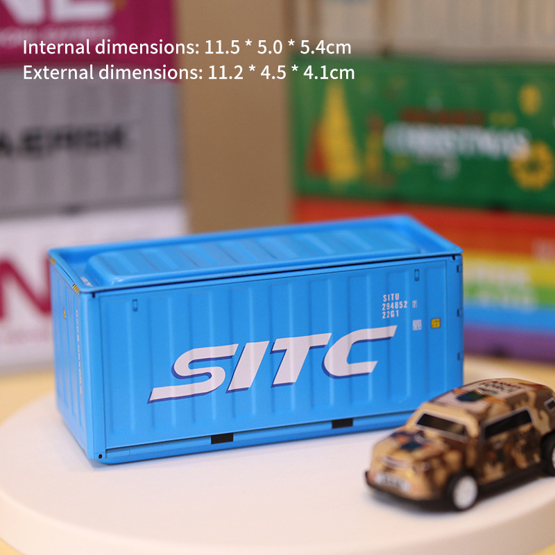 Container Mini Iron Box Small Container Model Storage Box Desktop Ornament Storage Rack Multi-Functional Metal Box: Orange