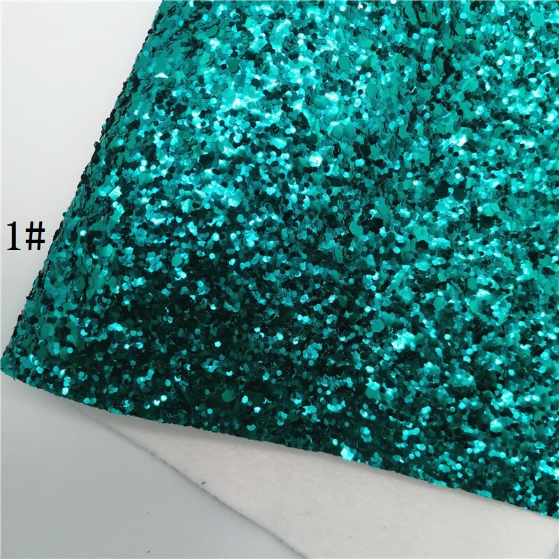 Dark Green Chunky Glitter Vinyl Stof Blad Voelde Back Synthetisch Leer Faux Vinil Voor Bows Oorbellen Diy A4 Size T565A: Default Title