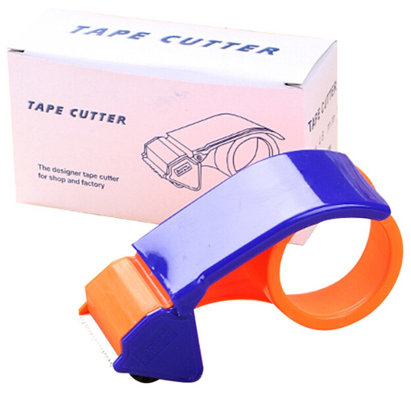 Dispensador de cinta adhesiva transparente para uso escolar, soporte para cinta Washi, cortador de cinta azul, dispensador de envasado, suministros de oficina