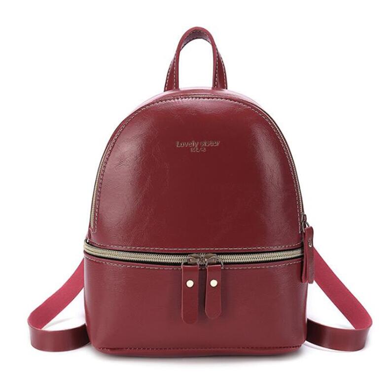 Yogodlns Neue Frauen Rucksack Mini Weichen berühren Multi-Funktion Kleine Rucksack Weibliche Damen Schulter Tasche Mädchen Handtasche: Winered