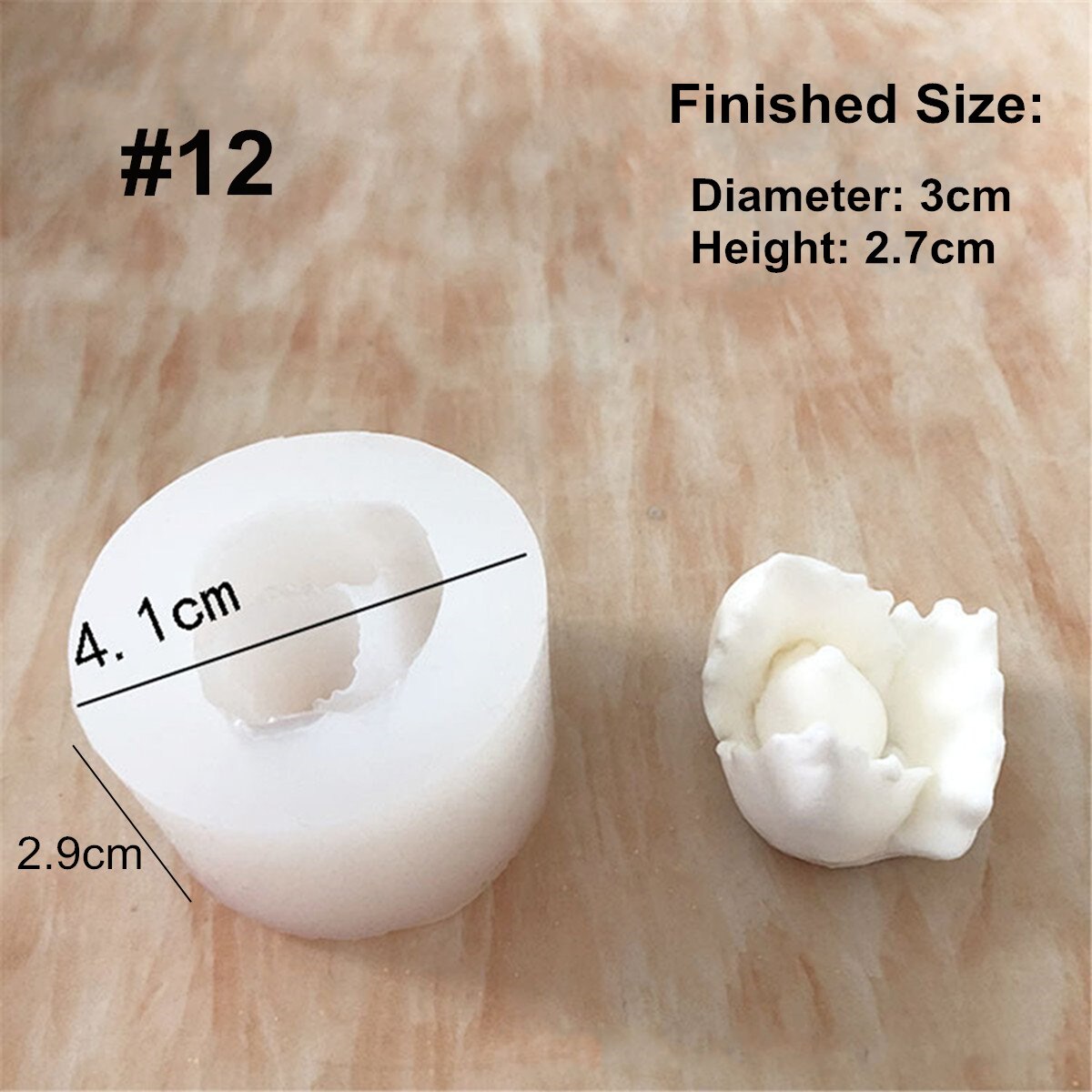 Molde para macetas de flores de silicona suculenta, molde para hacer jabón de Chocolate Fondant, maceta de cemento, molde para macetas, artesanías DIY, 7 patrones: 12