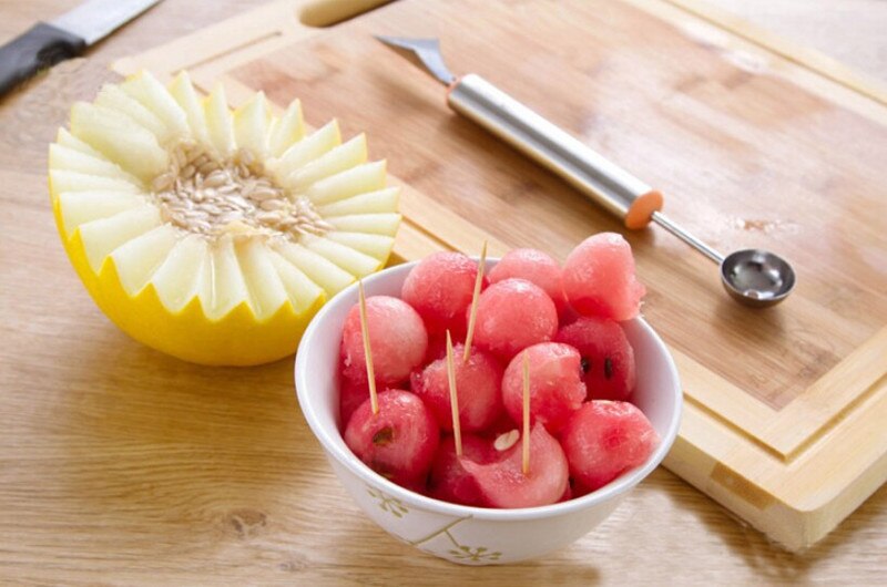 Frugt grøntsag udskæring kniv, melon baller til at lave melon kugler med frugt udskæring kniv