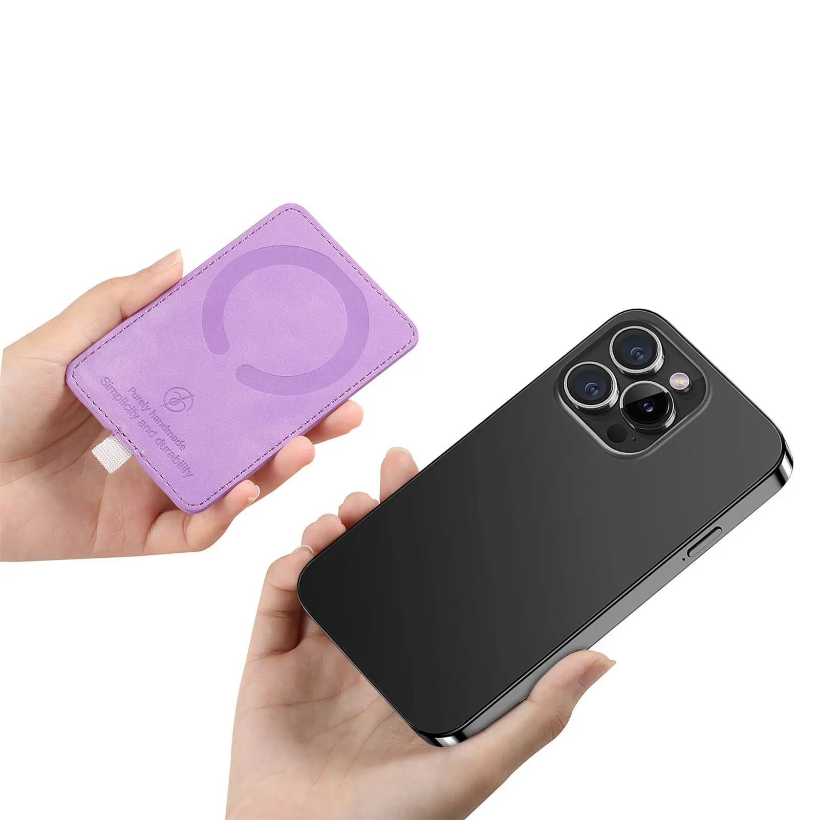 Magnetic Magsafe Card Holder Wallet Simple Ring Storage for Cards Credit Cards Debit Cards Easy Access