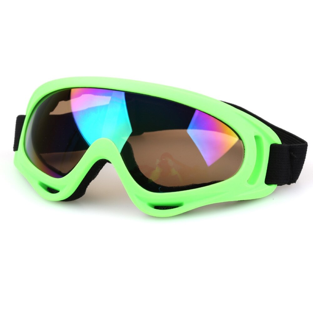 Occhiali da sci Unisex Snowboard Skate motoslitta occhiali antivento antipolvere Anti-UV occhiali da ciclismo occhiali sportivi: green