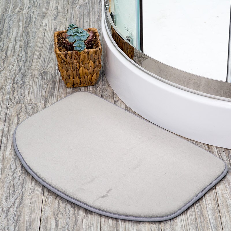 40*60Cm Deurmat Floor Batroom Mat Wasbaar Badmat Wc Tapijten Wc Tapijt Antislip Rug floor Deur Tapijten Mat In Het Bad: Silver Gray