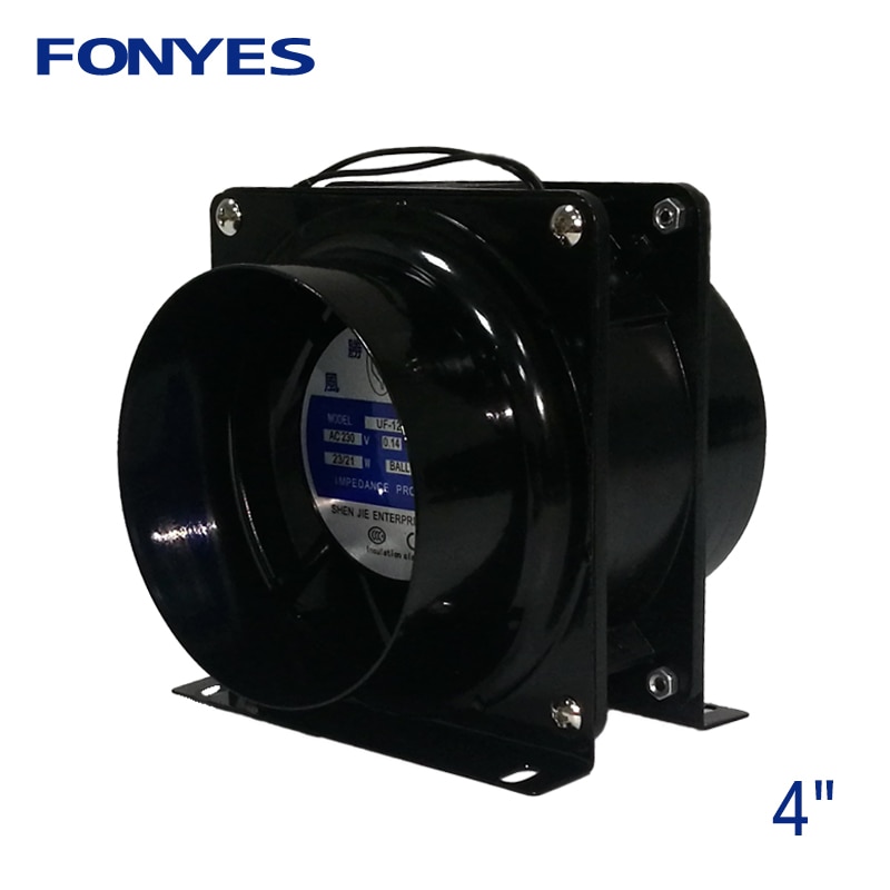 4 inch AC mini cooling fan inline duct fan ventilator air extractor ventilation booster axial exhaust fan blower 100mm 220V