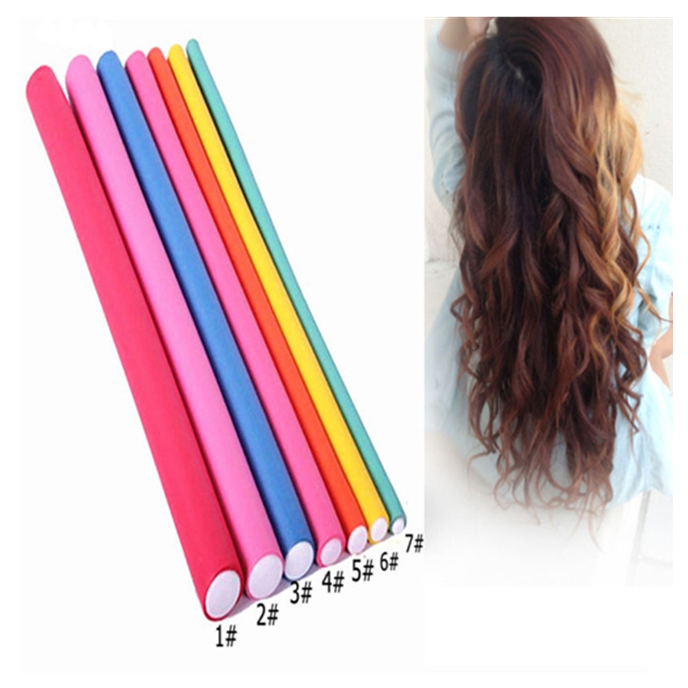 Pinkiou Pieces Foam Hair Roller Hair Twist Flex Rods Flexible Curl