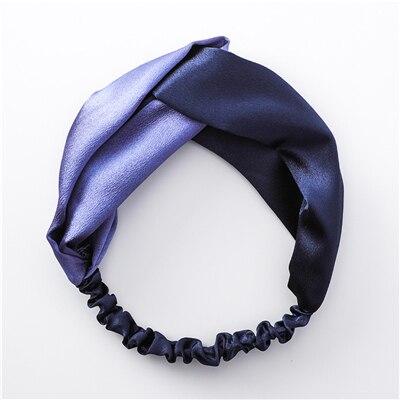 Mode Vrouwen Faux Zijde Effen Haarband Eenvoudige Elastische Haarband Retro Cross Hoofdbanden Bandana Satijn Haar Touw Haaraccessoires: 4