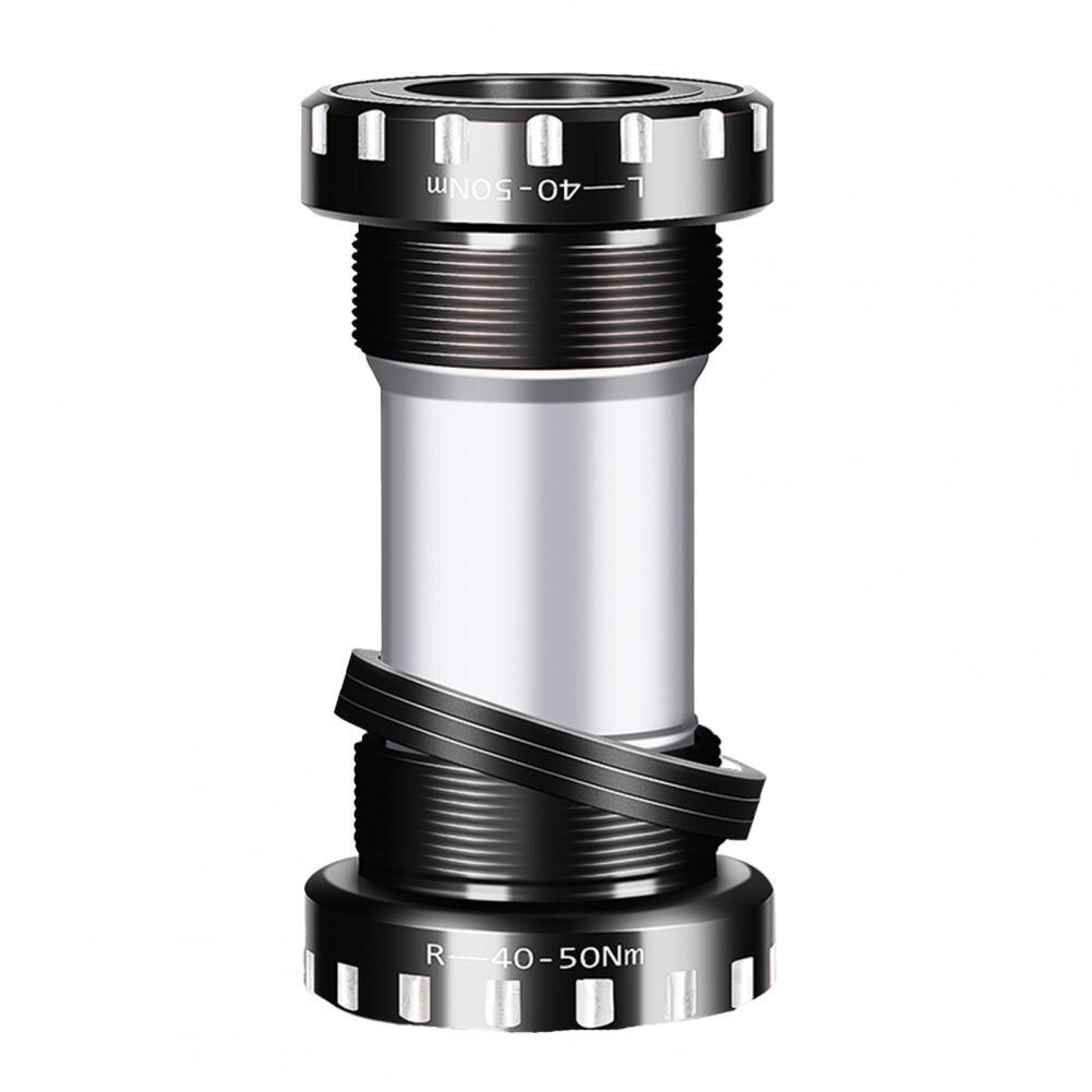 Bike Bottom Bracket Great 6061 Aluminum Alloy Smooth for Mountain Bike Thread Bottom Bracket Bicycle Bottom Bracket:  Black