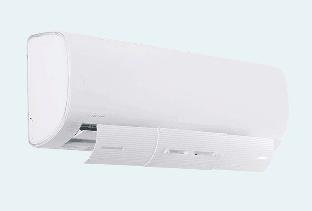 Justerbar konditioneringsdeflektor, der kan trækkes tilbage, luftafskærmning afskærmningsskærm, justerbart klimaanlægsafdækning: Hvid