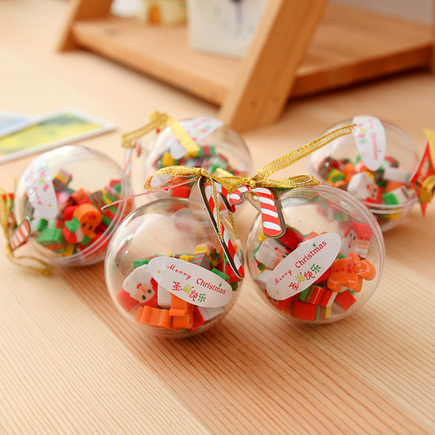 Juego de 20 unidades de Mini gomas de borrar de Navidad Kawaii, gomas de borrar de navidad, de Navidad para niños, estudiantes, papelería escolar
