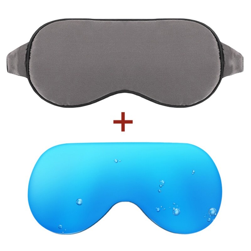 Masque pour les yeux de glace par FOMI Care Technology | Refroidissement occultant pour la Migraine de voyage en avion pour le sommeil relaxant: H